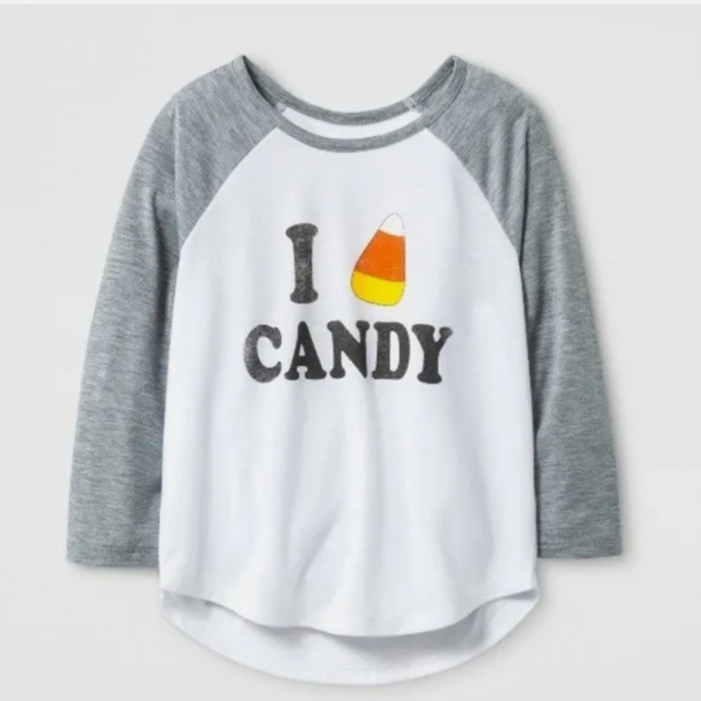 Grayson Social "I love Candy" Halloween top size M 7-8. NWT